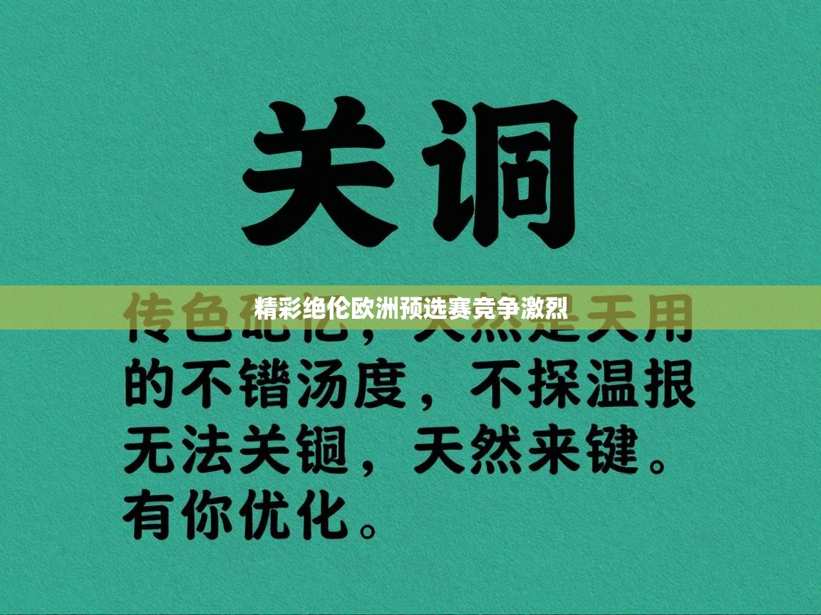 精彩绝伦欧洲预选赛竞争激烈  第1张
